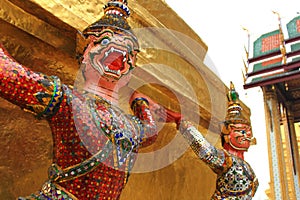 Statue Giant at Wat Phra Kaew in Bangkok