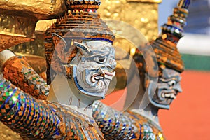 Statue Giant at Wat Phra Kaew in Bangkok