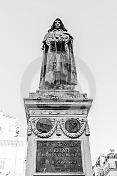 Statue of Giordano Bruno on Campo de Fiori, Rome, Italy