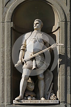 Statue of Giovanni dalle Bande Nere, Florence, Italy photo