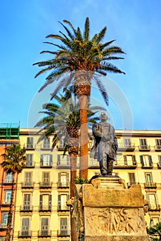 Statue of Giovanni Nicotera on Piazza Vittoria in Naples photo