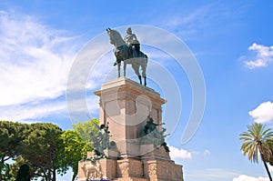 Statue of Giuseppe Garibaldi, Gianicolo,Roma, Italy