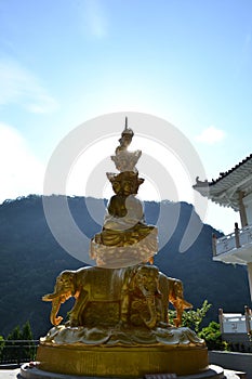 The statue of a God/Goddess at Hsiang-Te Temple, Taiwan