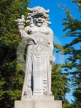 Statue of god Radegast on Radhost Mountain in Beskydy