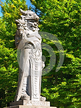 Statue of god Radegast on Radhost Mountain in Beskydy
