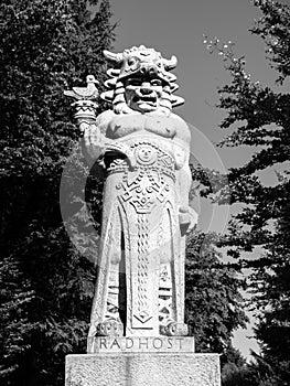 Statue of god Radegast on Radhost Mountain in Beskydy