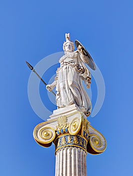 Statue of goddess Athena, Athens, Greece photo
