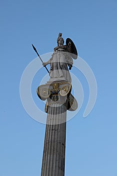 The statue of Goddess Athena from modern academy of Athens Greece