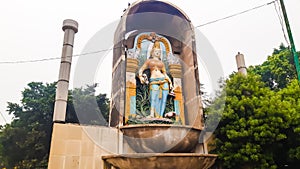 Statue Of Goddess. Beautiful Statue Of Goddess In Park