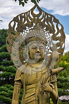 The statue of Goddess Benzaiten (Saraswati) at the Toganji temple. Nagoya. Japan