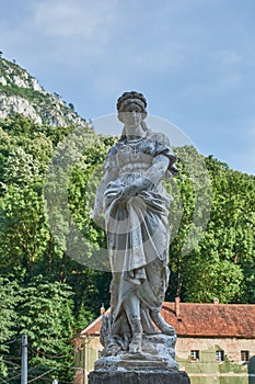 Statue of Goddess Diana in Baile Herculane Romania