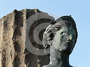 Statue of the goddess Diana at Pompeii, Italy photo