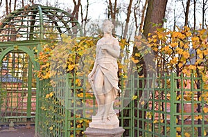 Statue of the goddess of Nemesis. photo