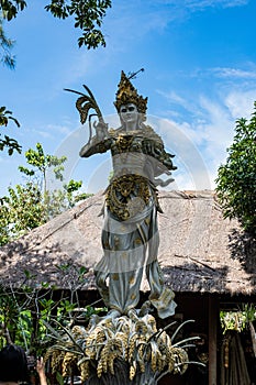 Statue of Goddess Shridevi at Taman Ayun Temple, Bali, Indonesia