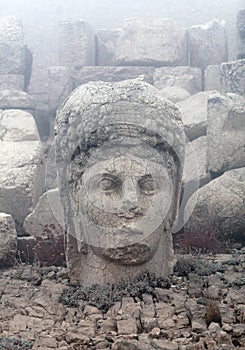 Statue of Goddess Tyche-Bakht on Nemrut Mount, Turkey