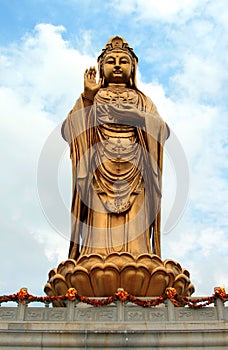 Statue of godness Guanyin in the Putuoshan island