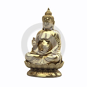 statue gold buddha Siddhartha gautama vector