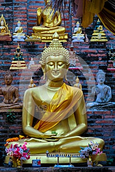 Statue of golden Buddha in Thailand