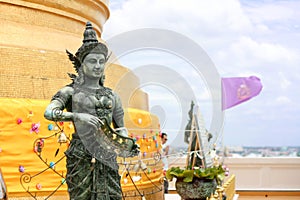 Statue on the Golden Mountain, Bangkok, Thailand.