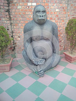 Statue of a gorila. photo