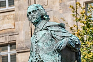 Statue of great scientist Otto Gvericke, Magdeburg, Germany