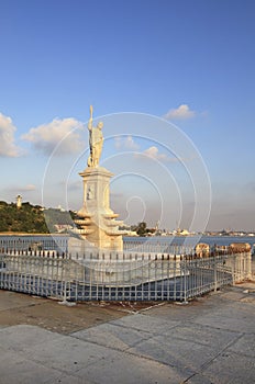 Statue of greek god Poseidon at Havana bay