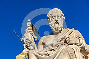 Statue of the Greek philosopher Plato photo