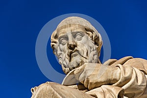 Statue of the Greek philosopher Plato photo