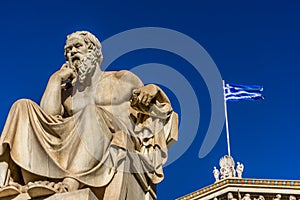 Statue of the Greek philosopher Socrates photo