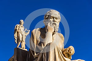 Statue of the Greek philosopher Socrates photo