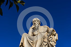 Statue of the Greek philosopher Socrates photo