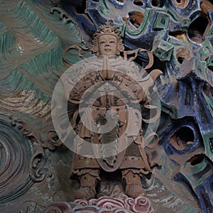 The statue of Guanyin Bodhisattva in a temple in Shijiazhuang photo