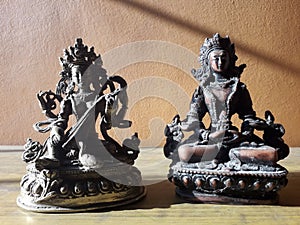 Statue of handmade god in Nepal photo