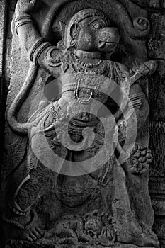 Statue of Hanuman at the Ranga Temple Hampi