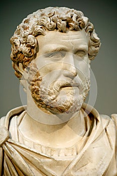 Statue head of Antoninus Pius Roman Emperor photo