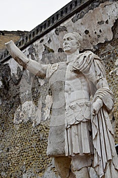 Statue, Herculaneum Archaeological Site, Campania, Italy