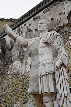 Statue, Herculaneum Archaeological Site, Campania, Italy photo