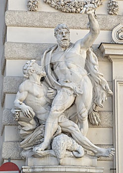 Statue Hercules killing the eagle and freeing Prometheus by Josef Lax, Hofburg Palace