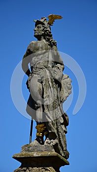 Statue Hermes (Mercury) in Michelsberg Monastery in Bamberg, Germany photo