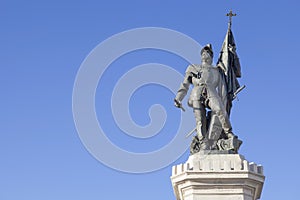 Statue of Hernan Cortes, Medellin, Spain photo