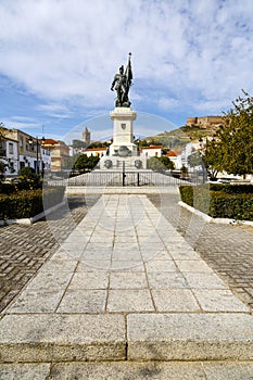 Statue of Hernan Cortes, Mexico conqueror, Medellin, Spain