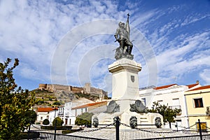 Statue of Hernan Cortes, Mexico conqueror, Medellin, Spain