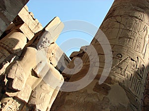 Statue & hieroglyph