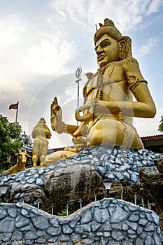 The statue of Hindu god Lord Shiva at Koneswaram Temple in Trincomalee, Sri Lanka