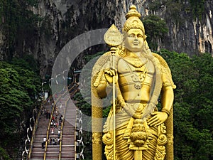 Statue of Hindu God Murugan at Batu Caves, Kuala Lumpur, Malaysia