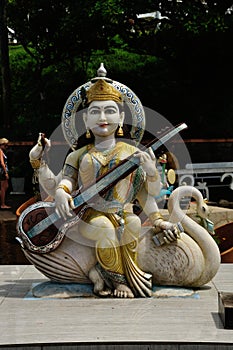 Statue of Hindu God in Shiv Mandir on Mauritius