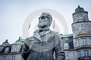 Statue of historical norwegian politician Johan Sverdrup