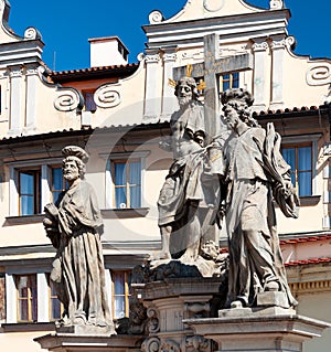 Statue of Holy Savior with Cosmas and Damian in Prague