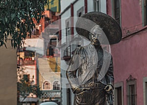 Statue in Homage Mariachi Mexican Musicians.