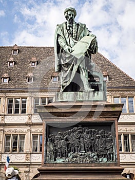 Statue of Johannes Gutenberg, Strasbourg, Francew